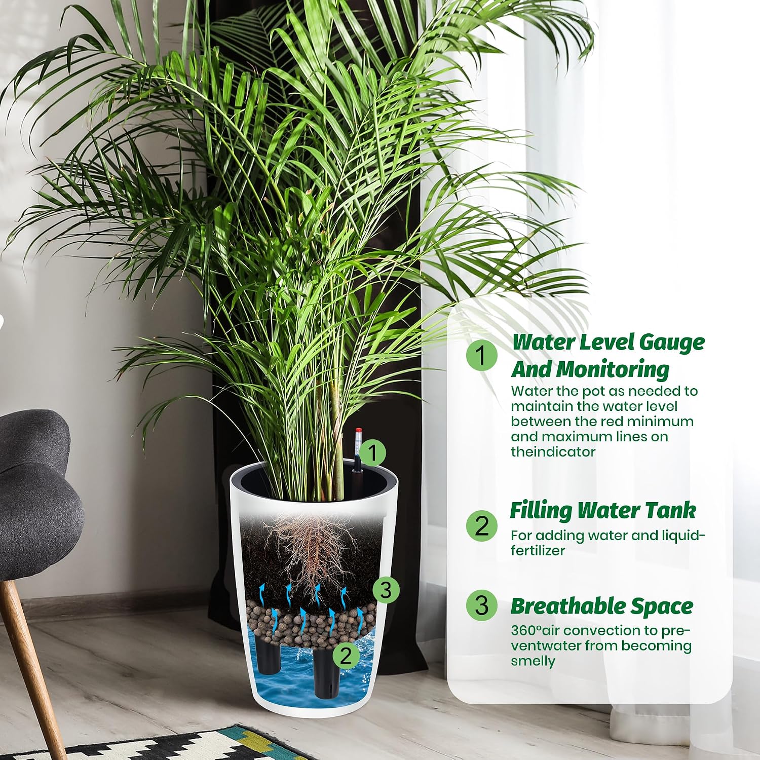 Tacleekii 16인치 높이의 화분 세트(2개),  - Indoor Garden Kit 리뷰 및 가격