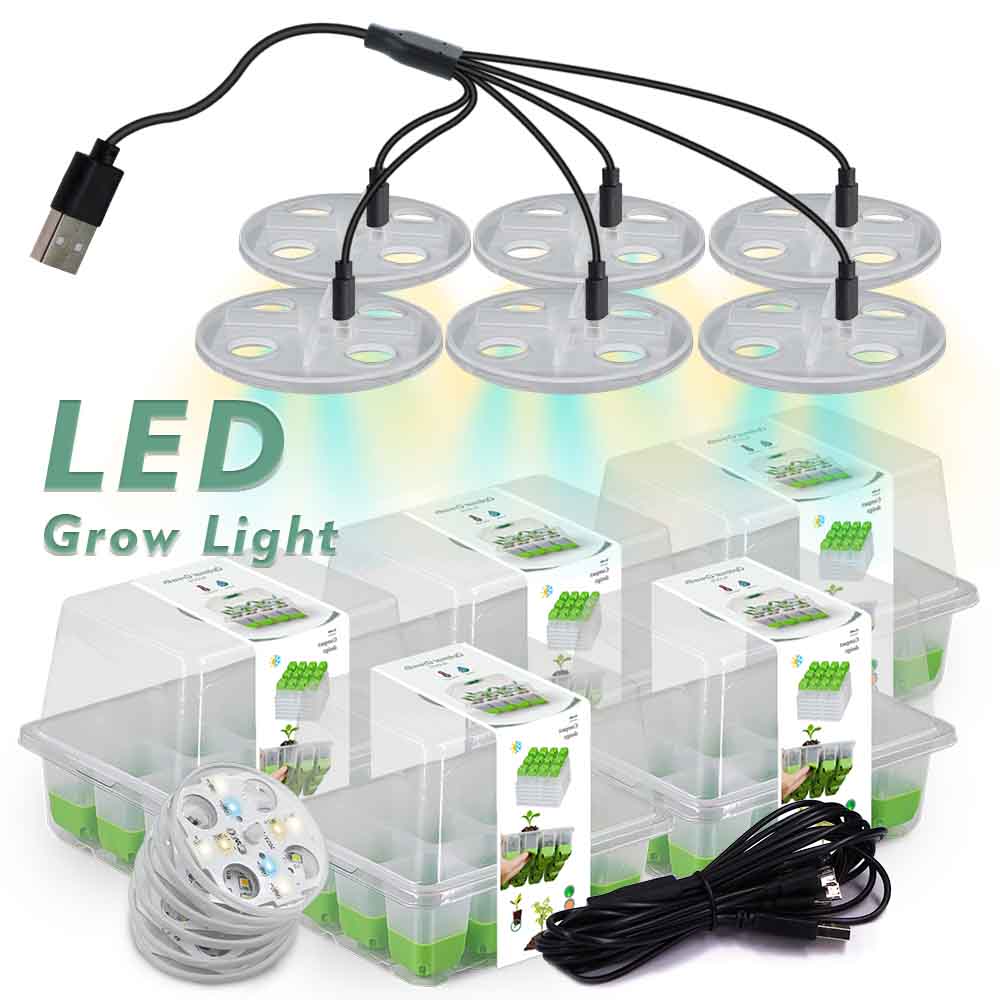 LED 성장 조명 모종 스타터 트레이 키트, 투명 커버 - Grow Light Led 리뷰 및 가격